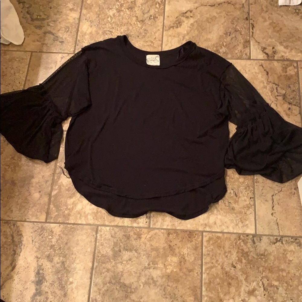 Free People Black Comfy Shirt